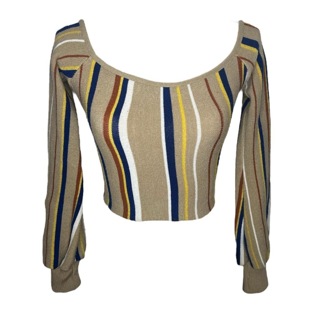 Multicolor Striped Crop Top